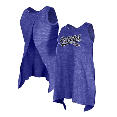 Women's New Era  Purple Baltimore Ravens Space Dye Active Tank Top