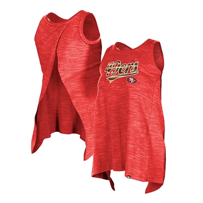 Women's New Era  Scarlet San Francisco 49ers Space Dye Active Tank Top