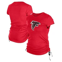 Women's New Era Red Atlanta Falcons Ruched Side T-Shirt