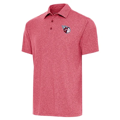 Men's Antigua  Heather Red Cleveland Guardians Par Polo