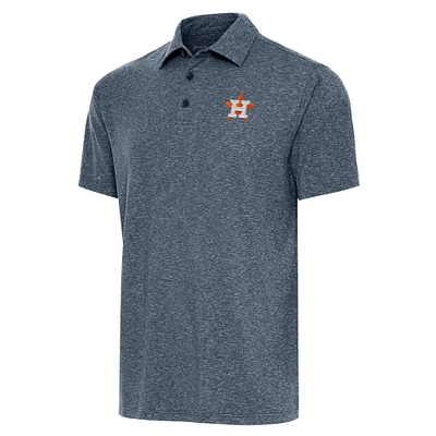 Men's Antigua  Heather Navy Houston Astros Par Polo