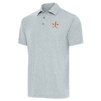 Men's Antigua  Heather Gray Houston Astros Par Polo