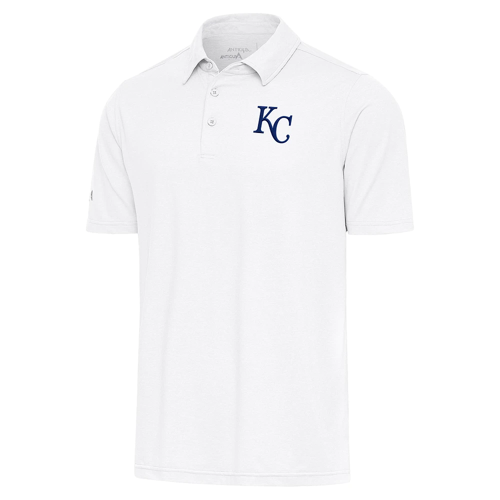 Men's Antigua White Kansas City Royals Par Polo