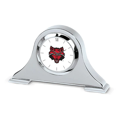 Silver Arkansas State Red Wolves Napoleon Desk Clock
