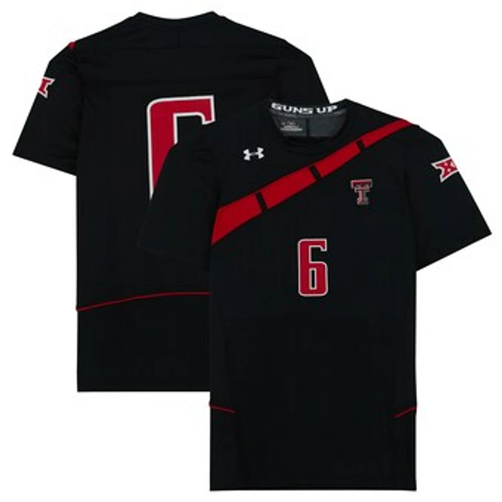 Texas Tech Red Raiders Team-Issued #6 Black Jersey from the Athletics Program