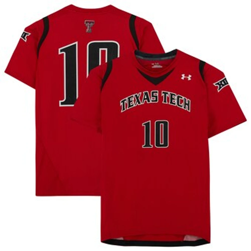 Texas Tech Red Raiders Team-Issued #10 Red Jersey from the Athletics Program