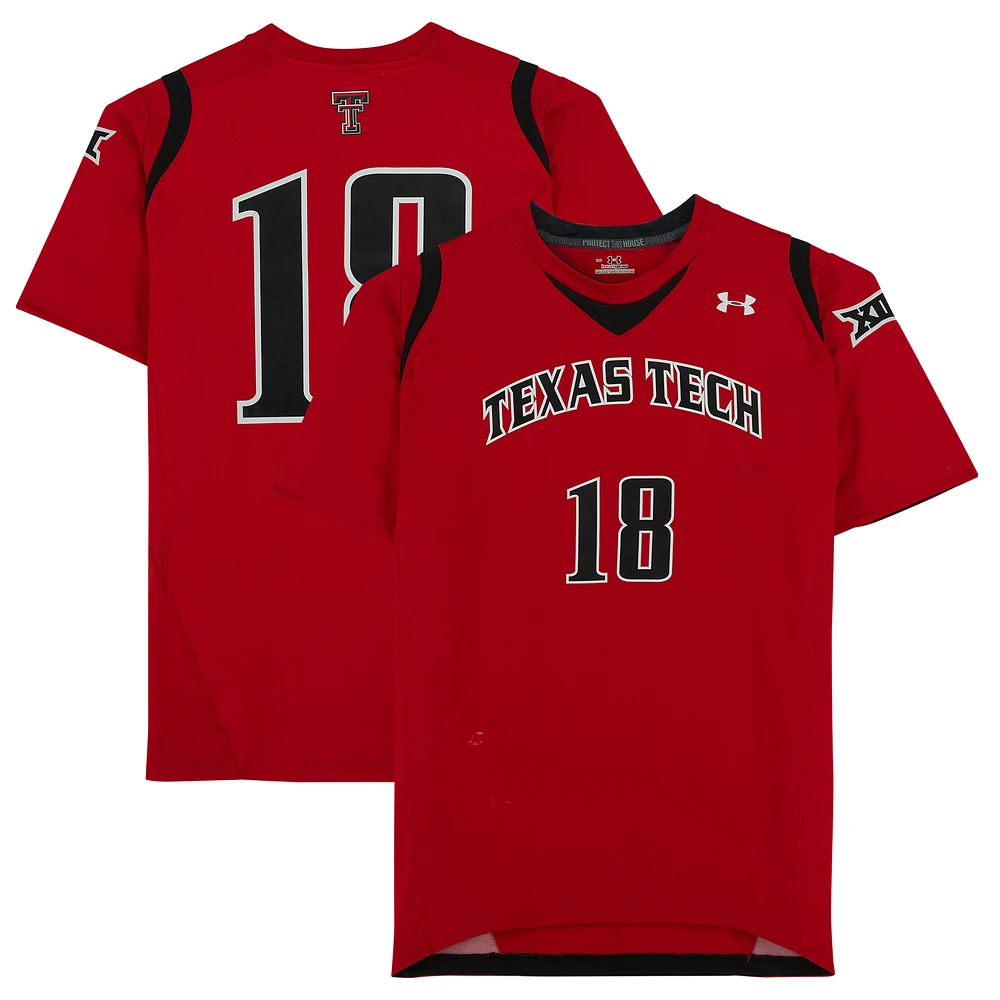 Texas Tech Red Raiders Team-Issued #18 Red Jersey from the Athletics Program