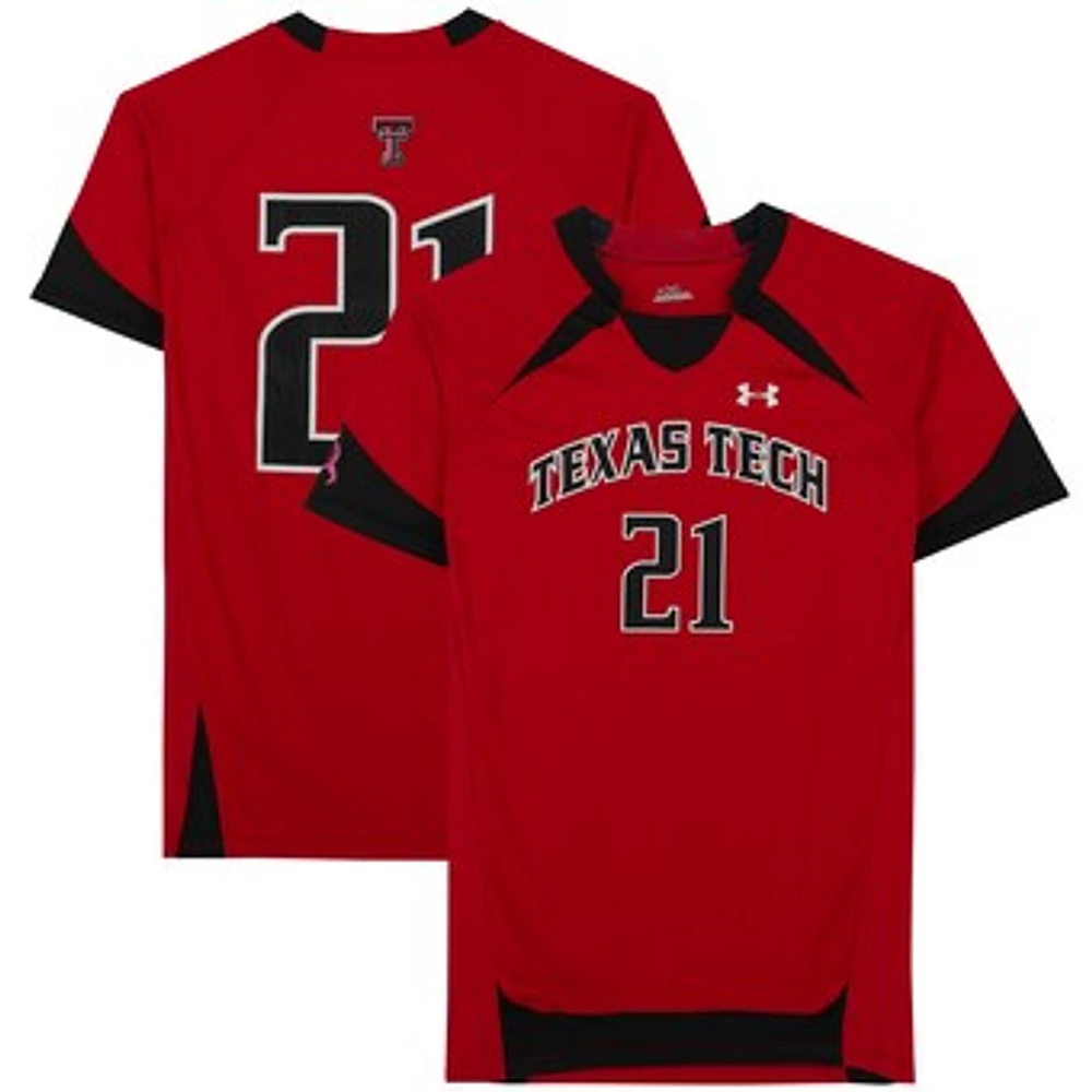 Texas Tech Red Raiders Team-Issued #21 Red Jersey from the Athletics Program