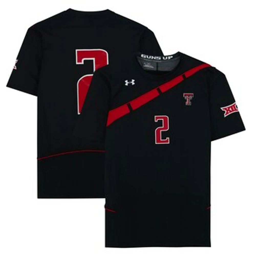 Texas Tech Red Raiders Team-Issued #2 Black Jersey from the Athletics Program