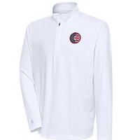 Men's Antigua  White Chicago Cubs Patriotic Tribute Quarter-Zip Pullover Top