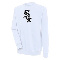 Men's Antigua  White Chicago Sox Victory Pullover Sweatshirt