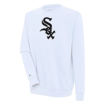 Men's Antigua  White Chicago Sox Victory Pullover Sweatshirt