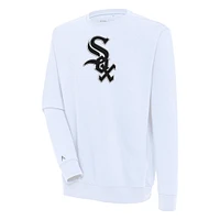 Men's Antigua  White Chicago Sox Victory Pullover Sweatshirt