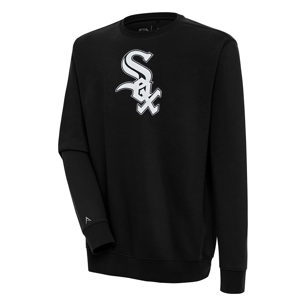 Men's Antigua Black Chicago White Sox Victory Pullover Sweatshirt