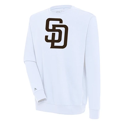 Men's Antigua  White San Diego Padres Victory Pullover Sweatshirt