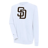 Men's Antigua  White San Diego Padres Victory Pullover Sweatshirt