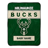 Milwaukee Bucks 30" x 40" Personalized Baby Blanket