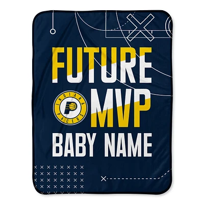 Indiana Pacers 30" x 40" Personalized Baby Blanket