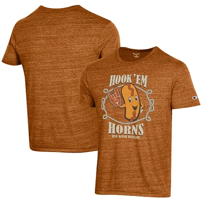 Men's Champion Texas Orange Longhorns Red River Rivalry Tri-Blend T-Shirt