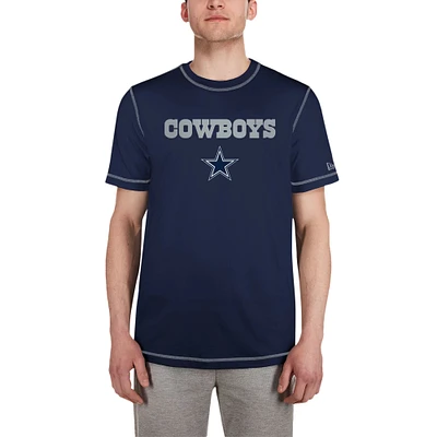 Men's New Era  Navy Dallas Cowboys Third Down Puff Print T-Shirt