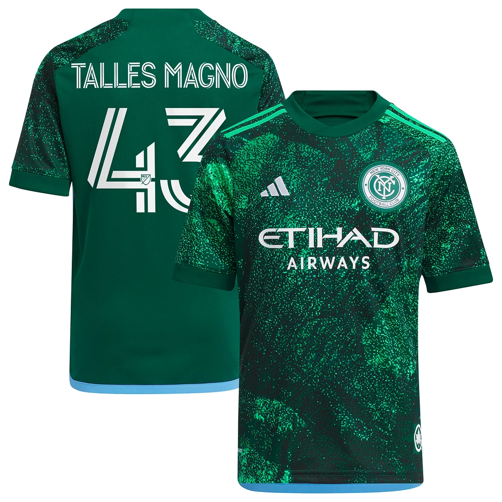 Youth adidas Talles Magno Green New York City FC 2023 The Parks Replica Player Jersey