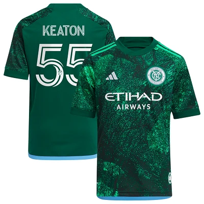 Youth adidas Keaton Parks Green New York City FC 2023 The Parks Replica Player Jersey