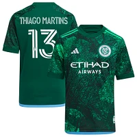 Youth adidas Thiago Martins Green New York City FC 2023 The Parks Replica Player Jersey