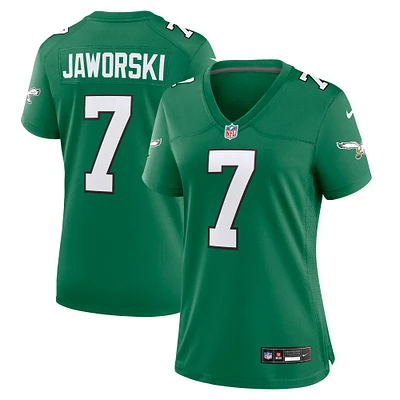 Women's Nike Ron Jaworski Kelly Green Philadelphia Eagles Alternate Game Jersey