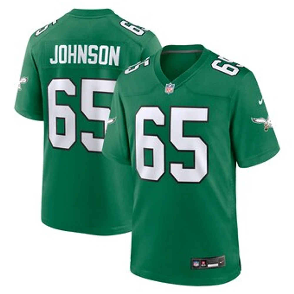 Men's Nike Lane Johnson Kelly Green Philadelphia Eagles Alternate Game Jersey