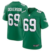 Men's Nike Landon Dickerson Kelly Green Philadelphia Eagles Alternate Game Jersey