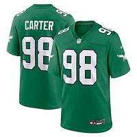 Men's Nike Jalen Carter Kelly Green Philadelphia Eagles Alternate Game Jersey