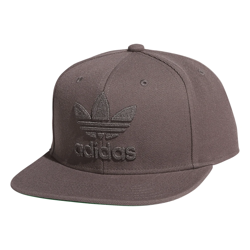 Men's adidas Originals Charcoal Trefoil Chain Snapback Hat