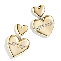 WEAR by Erin Andrews New York Jets Heart Statement Drop Earrings