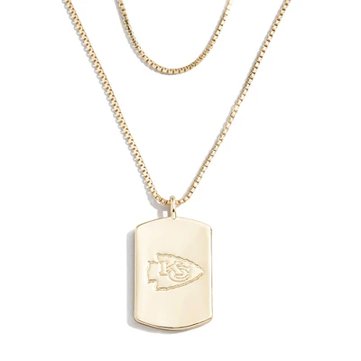 WEAR by Erin Andrews x Baublebar Kansas City Chiefs Gold Dog Tag Necklace