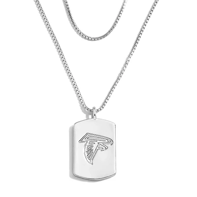 WEAR by Erin Andrews x Baublebar Atlanta Falcons Silver Dog Tag Necklace