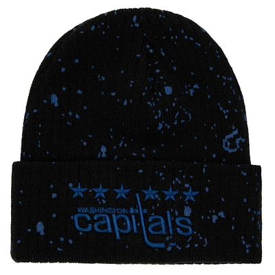 Men's Mitchell & Ness Black Washington Capitals Nep Speckle Cuffed Knit Hat