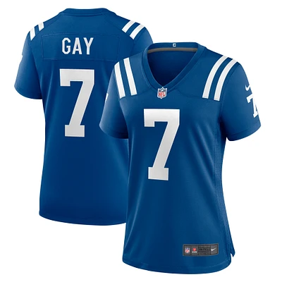 Women's Nike Matt Gay Royal Indianapolis Colts Team Game Jersey