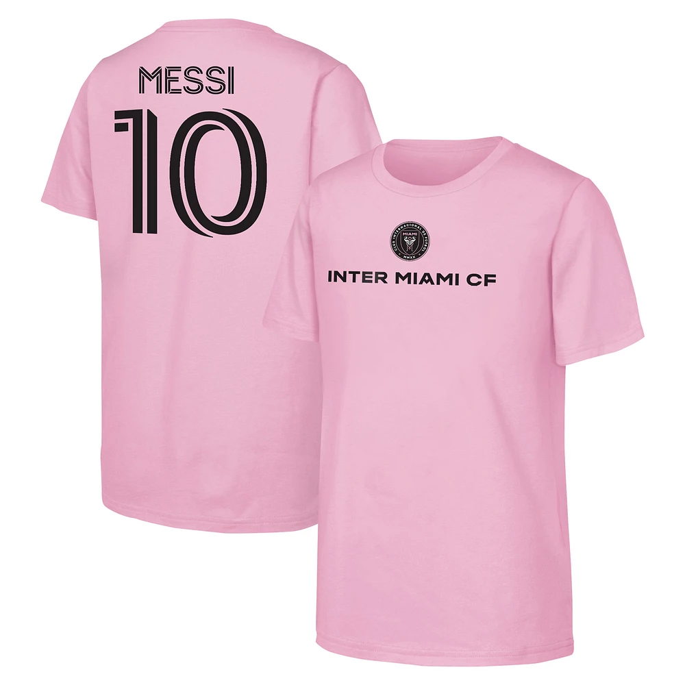 Youth Lionel Messi Inter Miami CF Name & Number T-Shirt