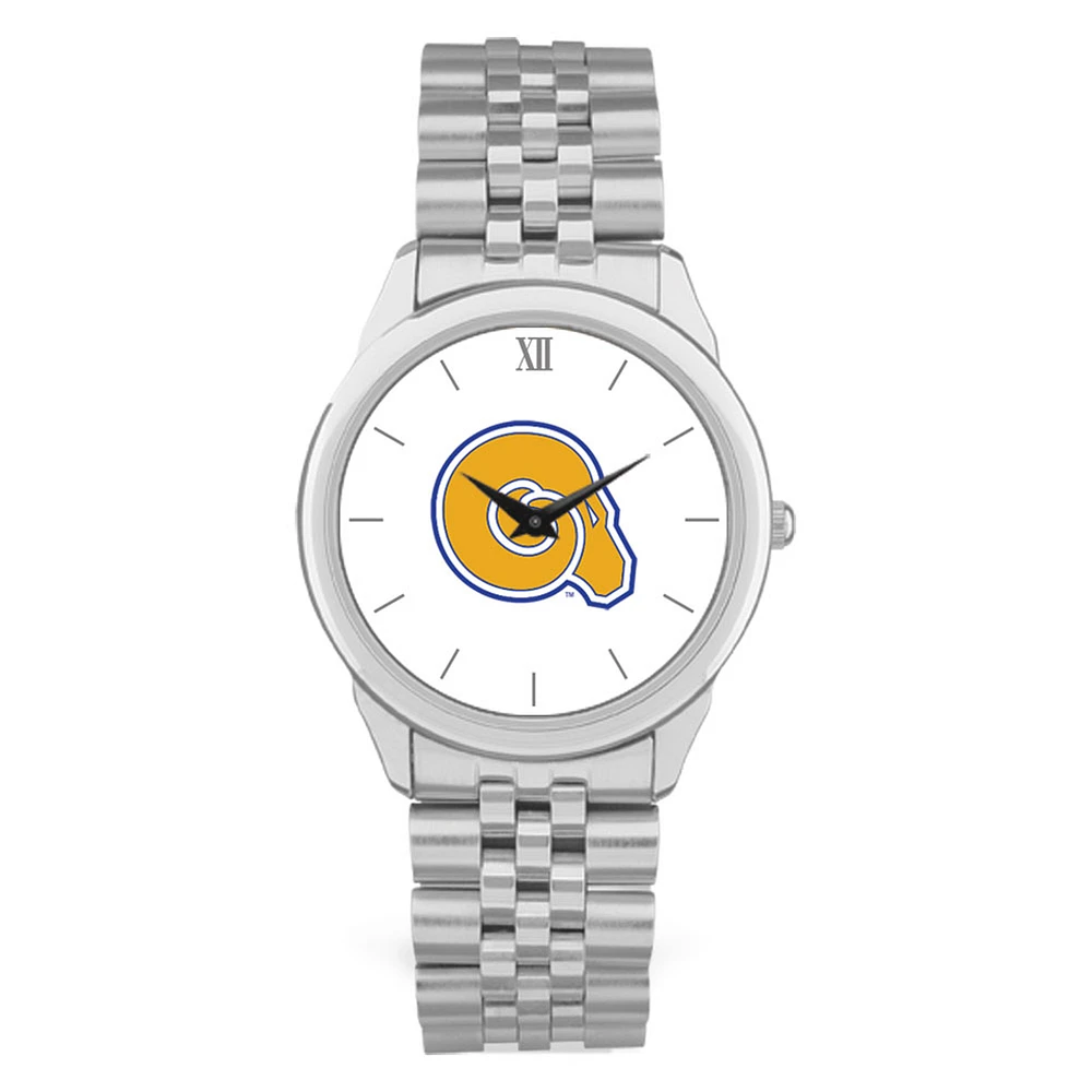 Men's Silver Albany State Golden Rams Rolled Link Bracelet Wristwatch