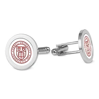 Silver Cornell Big Red Cufflinks