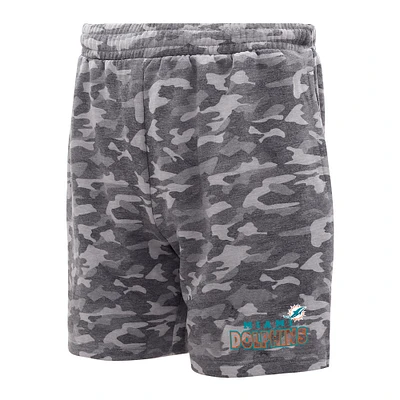 Men's Concepts Sport  Charcoal Miami Dolphins Biscayne Camo Shorts