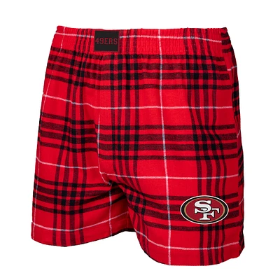 Men's Concepts Sport Scarlet/Black San Francisco 49ers Concord Flannel Boxers