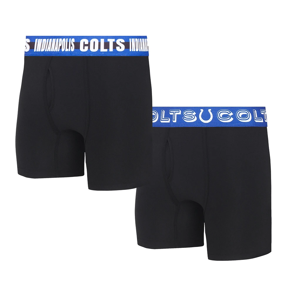 Men's Concepts Sport Indianapolis Colts Gauge Knit Boxer Brief Two-Pack