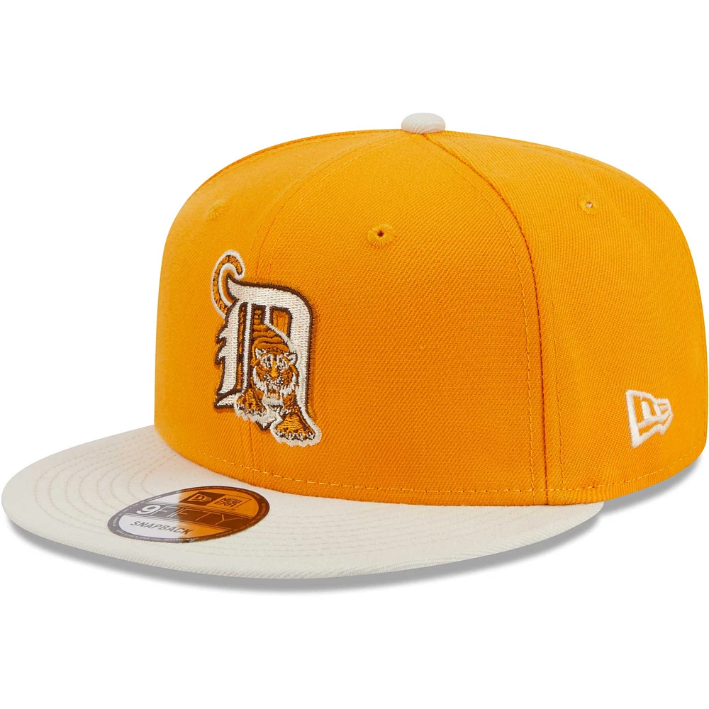 Men's New Era Gold Detroit Tigers Tiramisu 9FIFTY Snapback Hat