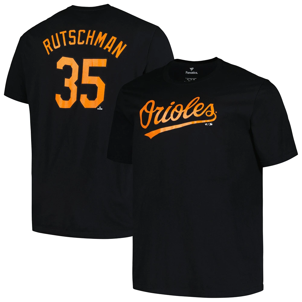 Men's Profile Adley Rutschman Black Baltimore Orioles Big & Tall Name Number T-Shirt