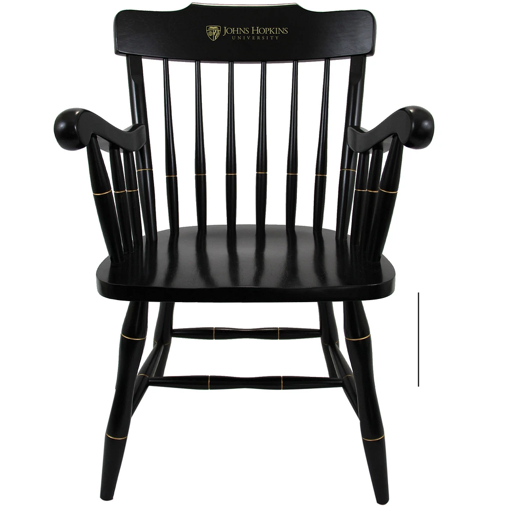 Black Johns Hopkins Blue Jays Captain's Chair