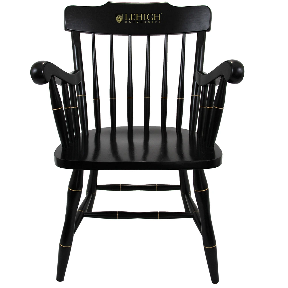 Black Lehigh Mountain Hawks Captain's Chair
