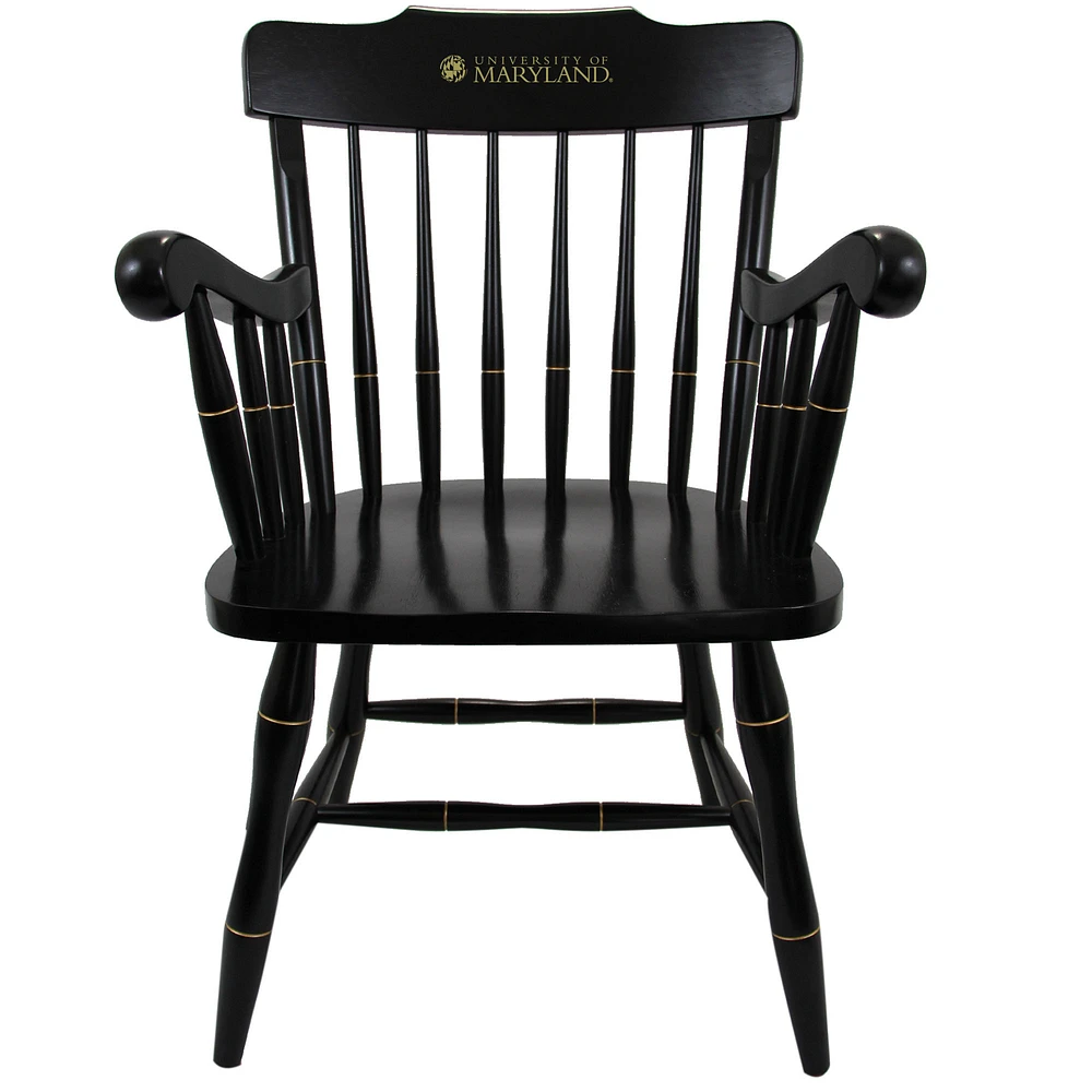 Black Maryland Terrapins Captain's Chair