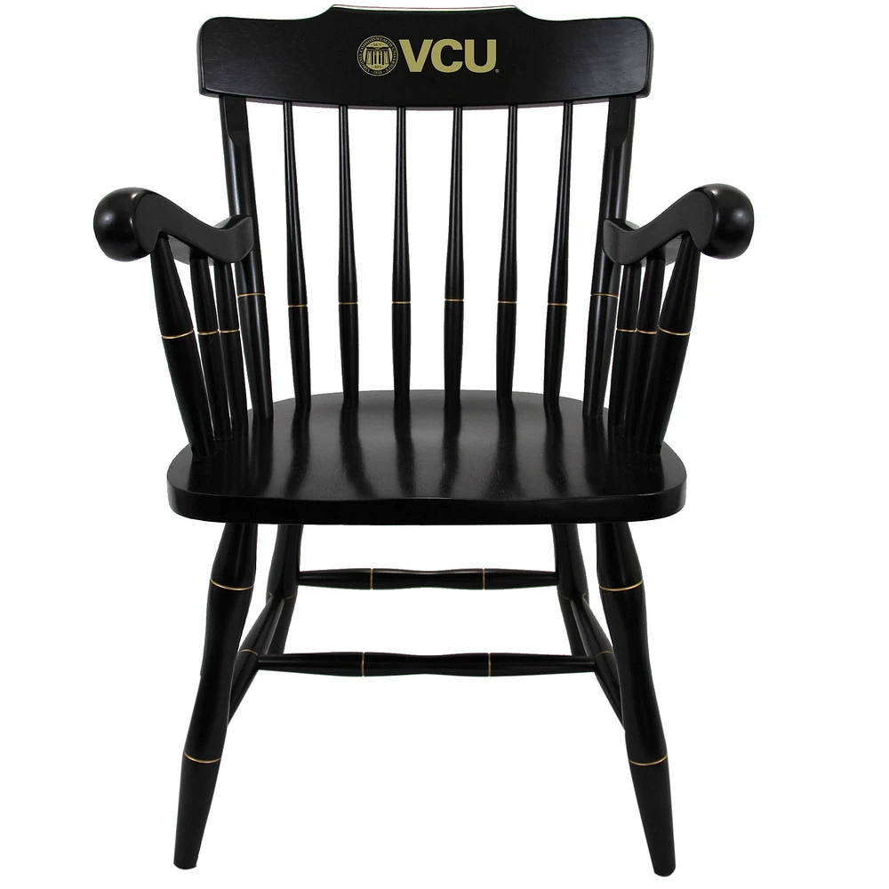 Black VCU Rams Captain's Chair