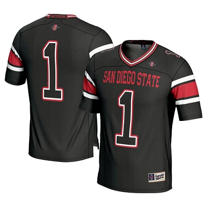 Men's GameDay Greats #1 Black San Diego State Aztecs Football Jersey